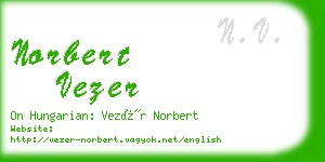 norbert vezer business card
